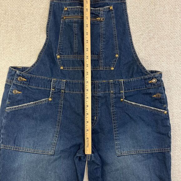 Vintage Old Navy Bib Overalls Women's XL Blue Denim Farmcore Workwear - Picture 9 of 11